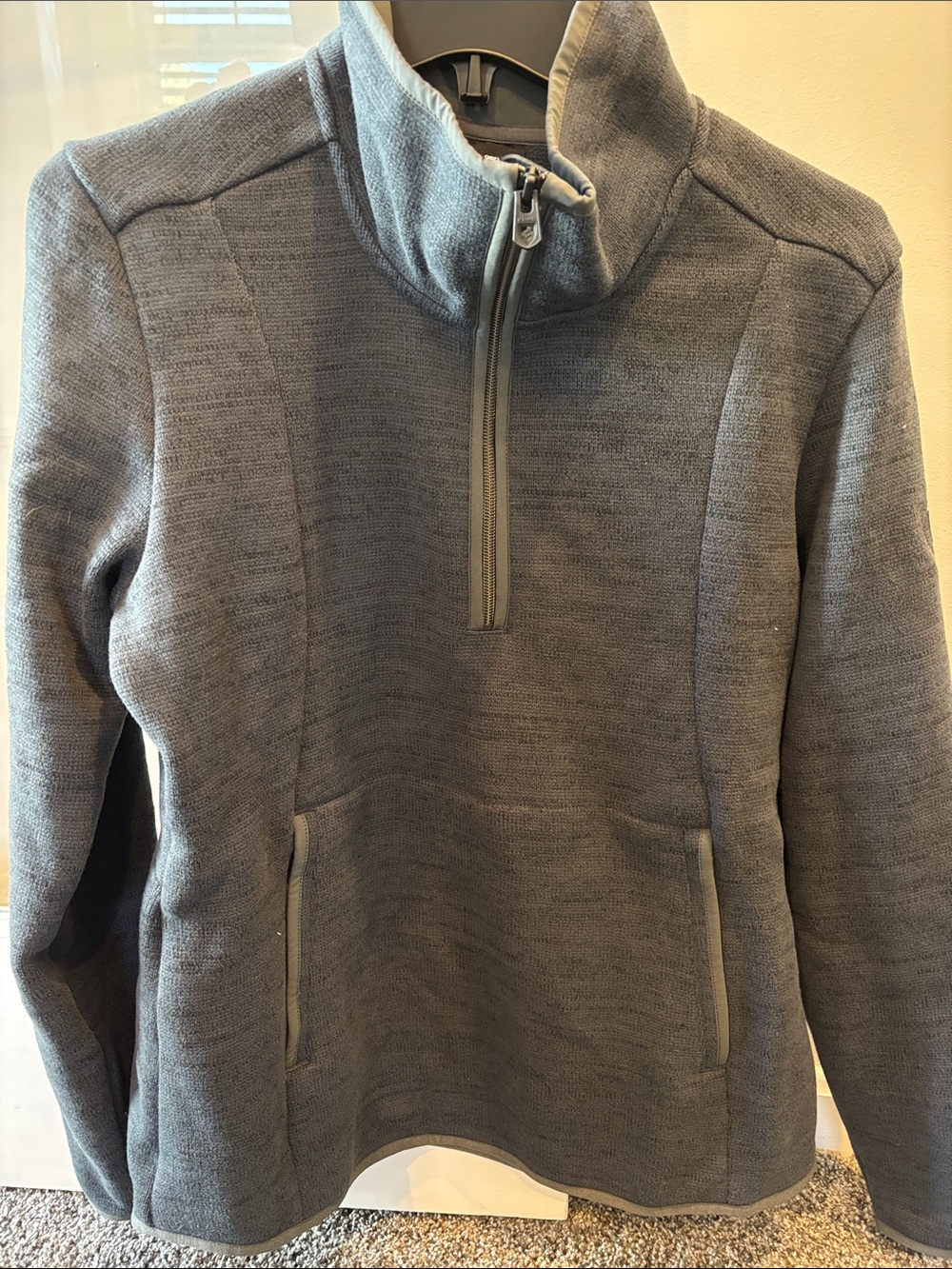 Women’s Kuhl Green Gray Quarter-Zip Sweater Pullover ASCENDYR